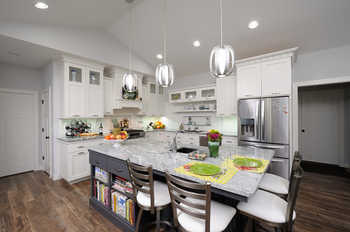  Granite Silver Cloud  Kitchen Countertop Stone Shop Slab Gray Free Style Marble Installed Project